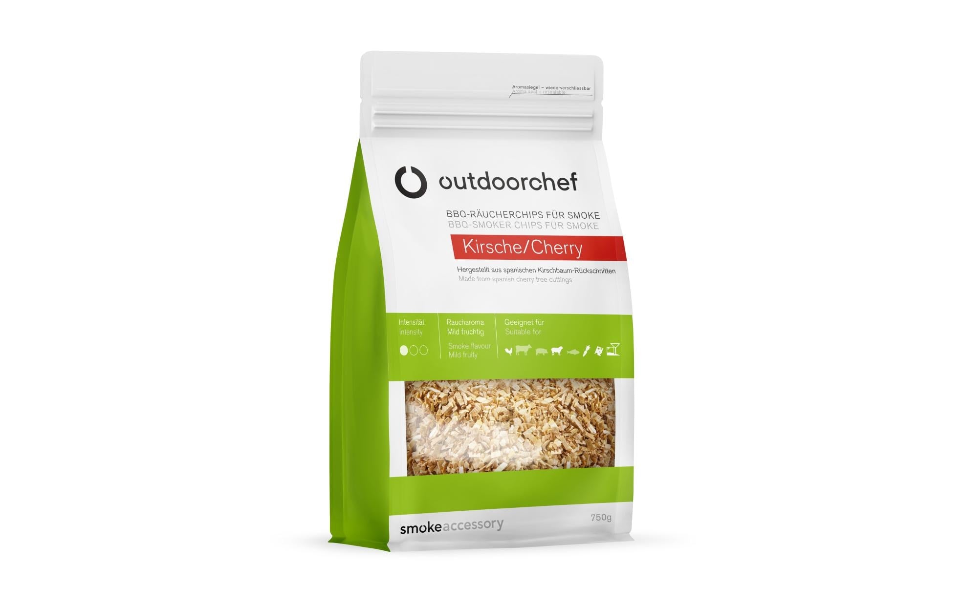 Outdoorchef Räucherchips Kirsche Holz für BBQ 1kg Grills & Feuerstellen Outdoorchef