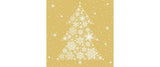 Braun + Company Weihnachtsservietten Big Crystal Tree Beige, 20 Stück
