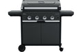 Select Gasgrill 4 Brenner Schwarz Metall mit Thermometer 142 cm Grills & Feuerstellen Campingaz