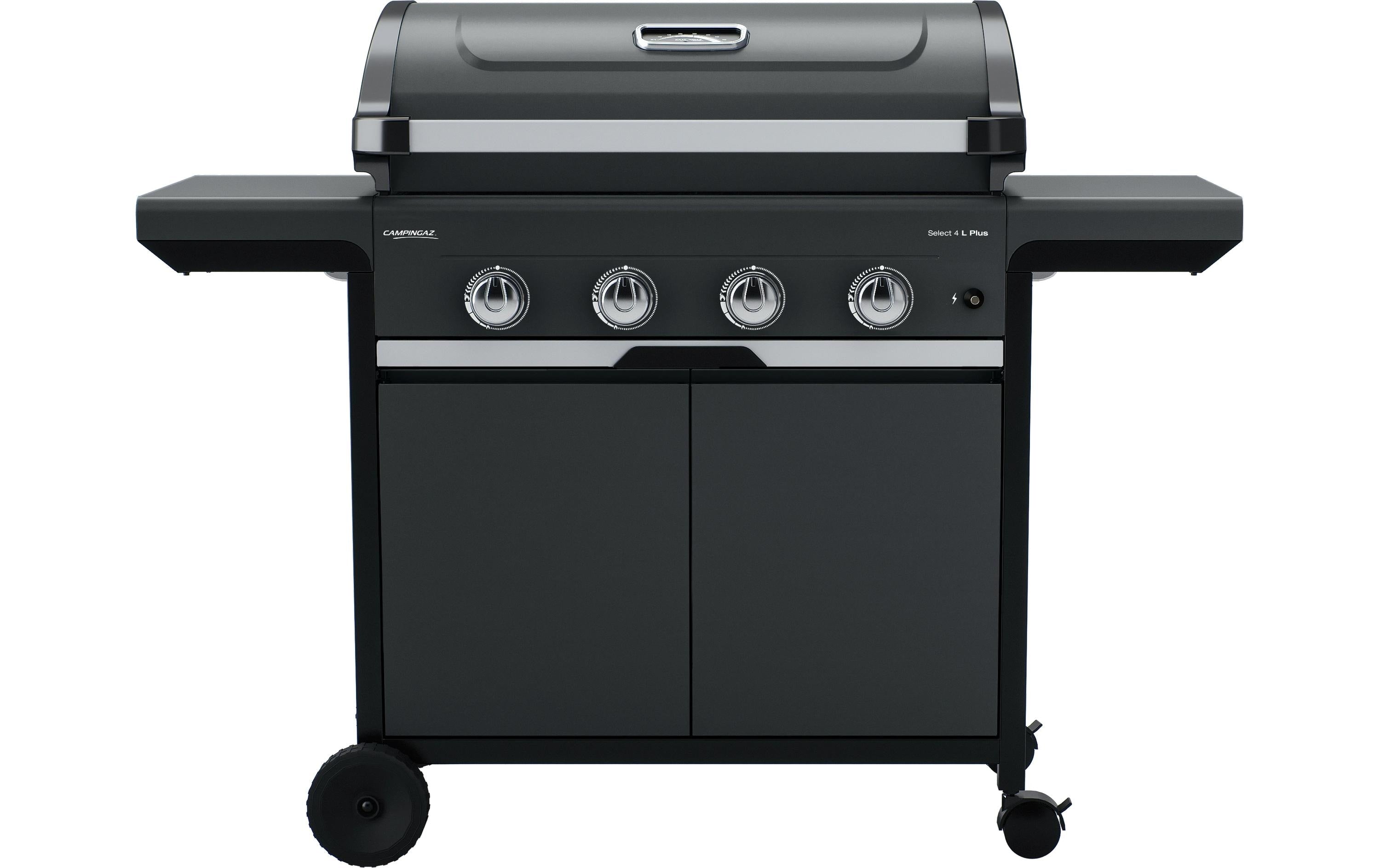 Select Gasgrill 4 Brenner Schwarz Metall mit Thermometer 142 cm Grills & Feuerstellen Campingaz