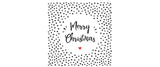 Braun + Company Merry x-mas Heart Schwarz, Weiss 20 Stück