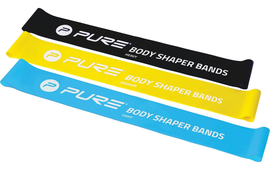 FTM Fitnessband 3er-Set – Gummi, Blau/Gelb/Schwarz, Widerstand leicht bis stark Sport & Freizeit > Fitness > Zubehör FTM