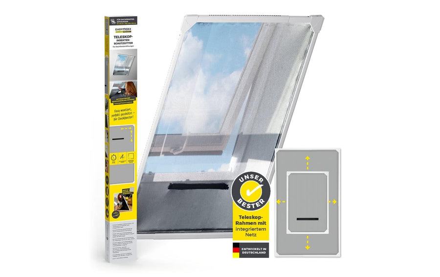 EASYmaxx Moskitonetz Dachfenster Insektenschutz Weiß 160x100 cm Garteneinrichtung EASYmaxx
