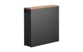Yamazaki Nischenregal Tower Schwarz 56 x 55 cm Metall, Mitteldichte Holzfaserplatte (MDF)