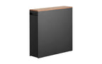 Yamazaki Nischenregal Tower Schwarz 56 x 55 cm Metall, Mitteldichte Holzfaserplatte (MDF)