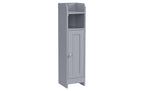Vasagle Schrank schmal mit Tür Grau 18x20x80 cm Mitteldichte Holzfaserplatte (MDF), Grundmaterial: Holz