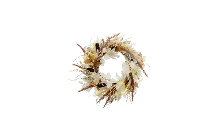 LED Kranz Flower Wreath 65cm 50LED Warmweiss STT