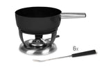 Stöckli Käsefondue-Set Bellavista Emotion 8 Teile, Schwarz