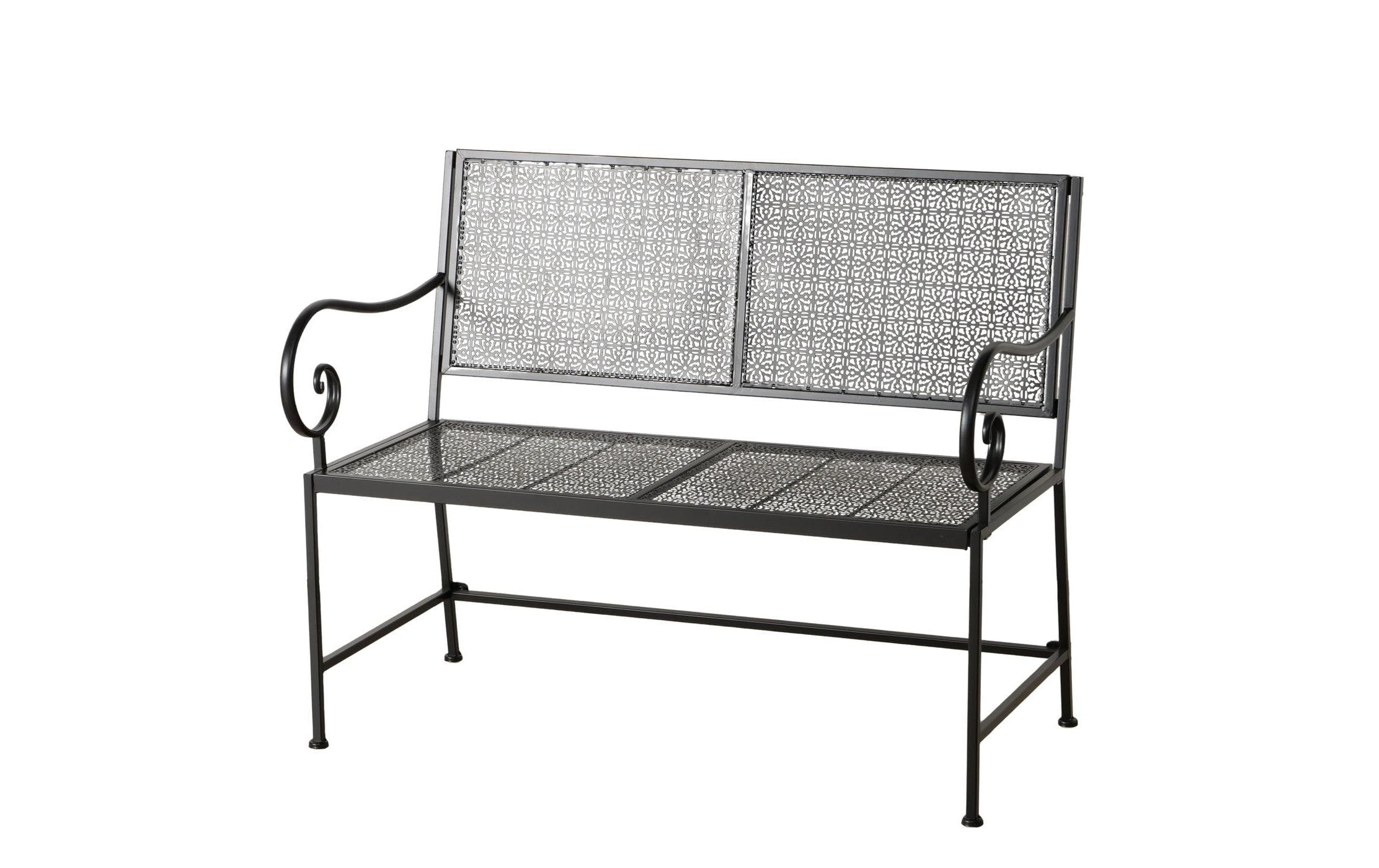 Boltze Gartenbank Marisa Metall langlebig 60 x 112 cm Garteneinrichtung Boltze