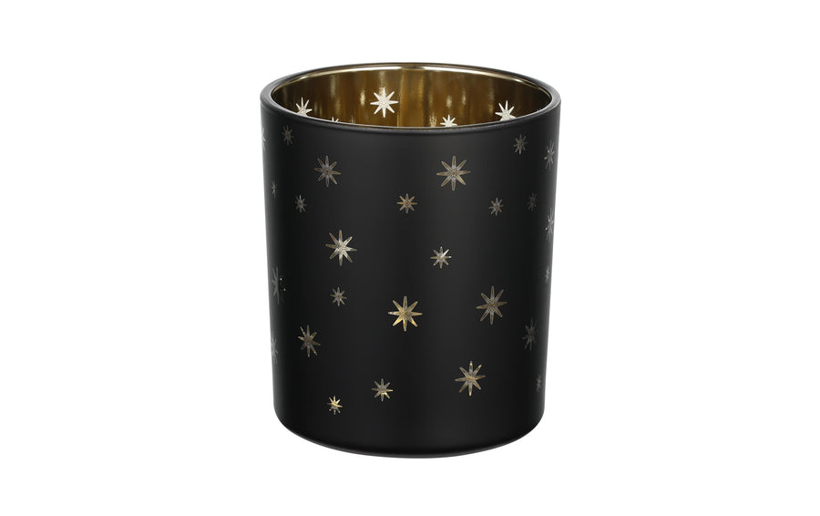 EGLO Teelichthalter Lukut 10 cm Schwarz/Gold, Glas
