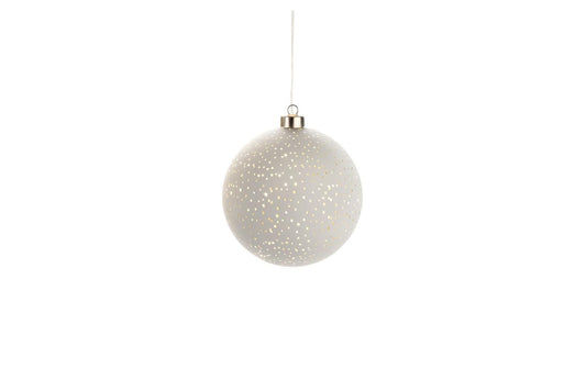 STT Hänger Glamour Ball L, Ø 15 cm, Weiss