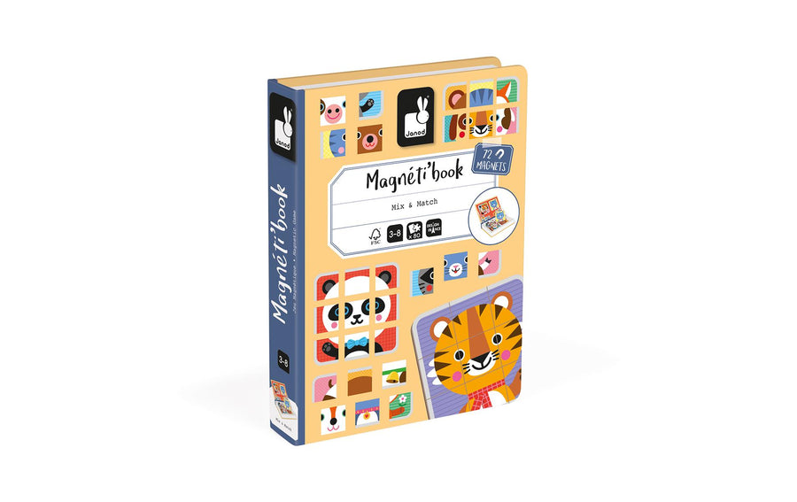 Janod Beschäftigungsspielzeug Magnetbuch Mix & Match