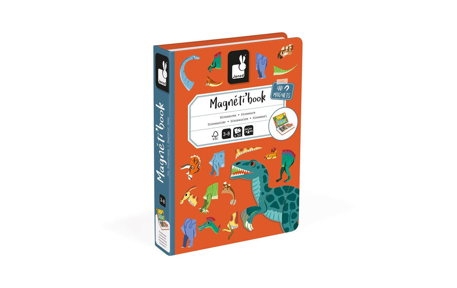 Janod Beschäftigungsspielzeug Magnetbuch Dinosaurier
