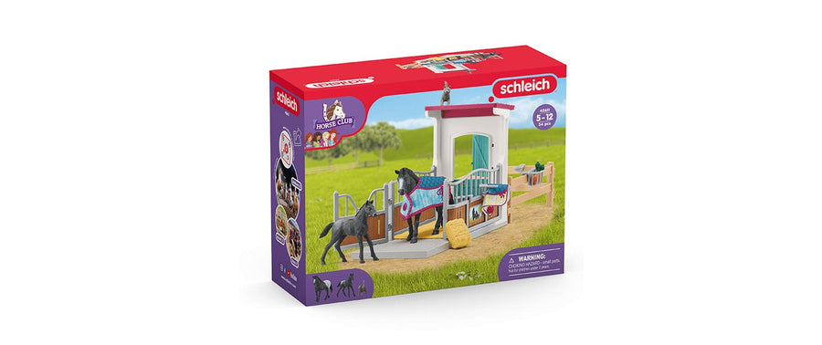 Schleich Spielfigurenset Horse Club Pferdebox mit Stute und Fohlen