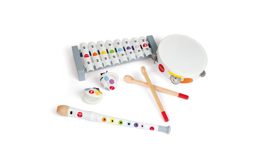 Janod Musikinstrument Musik-Set Konfetti 4-teilig