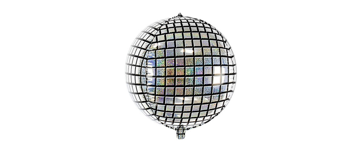Partydeco Folienballon Disco Ball Silber