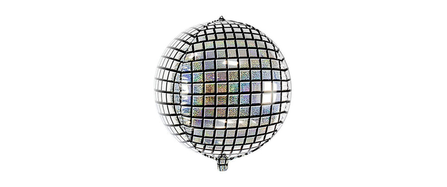 Partydeco Folienballon Disco Ball Silber