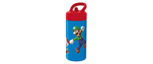 Amscan Trinkflasche Super Mario 410 ml, Blau
