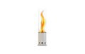 Gardenflare Tischfeuer Edelstahl Borosilikatglas Weiß 50,1 cm Grills & Feuerstellen Gardenflare