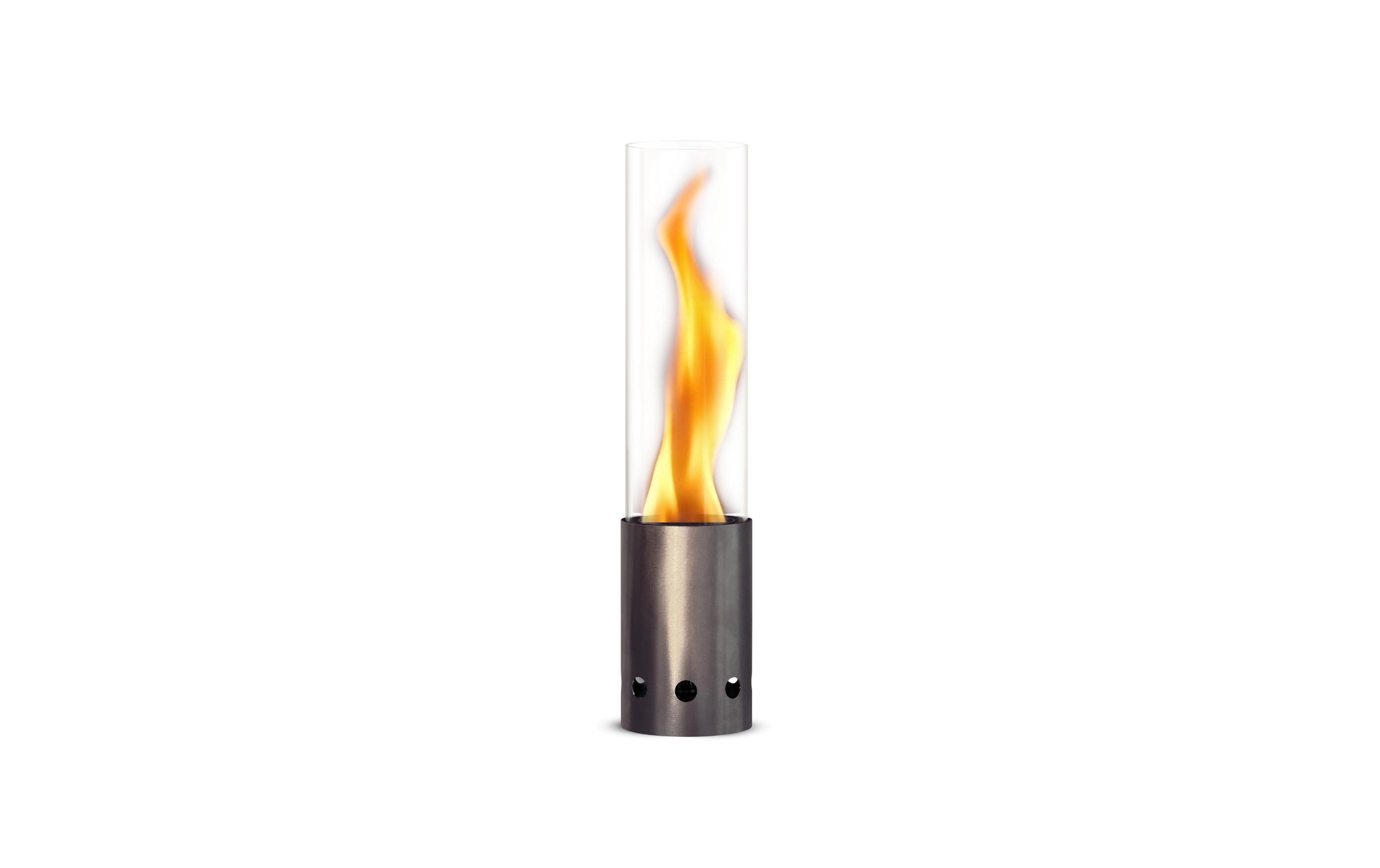 Gardenflare Tischfeuer Borosilikatglas Silber 50,1 cm Grills & Feuerstellen Gardenflare