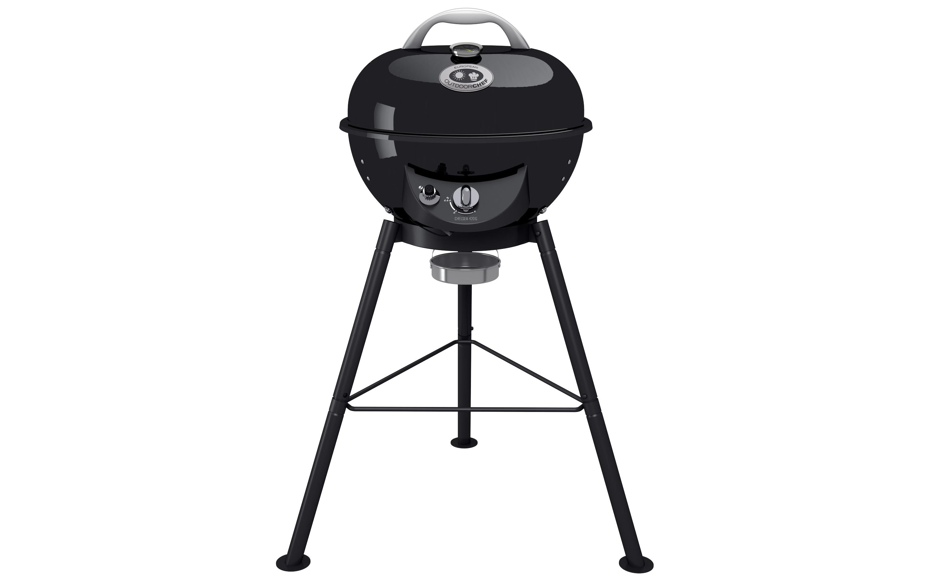 Outdoorchef Kugelgrill Schwarz mit Thermometer 39,5 cm Grills & Feuerstellen Outdoorchef