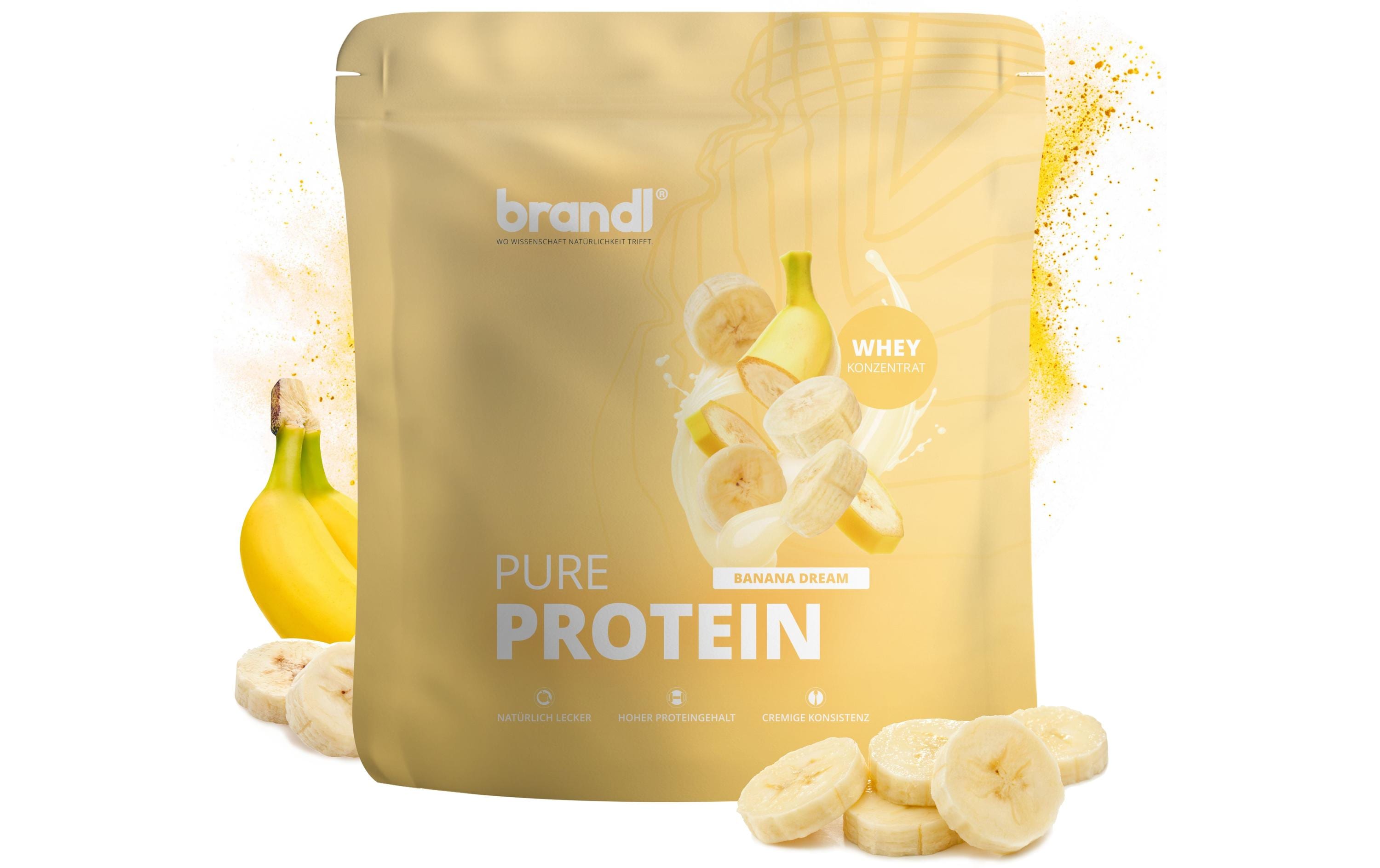 Brandl-Nutrition Pulver Pure Protein 2.0 Whey Banane 1000 g