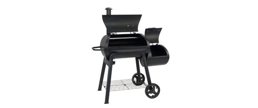 LANDMANN Holzkohlegrill Vinson Schwarz mit Thermometer 75x128x149 cm Grills & Feuerstellen Landmann