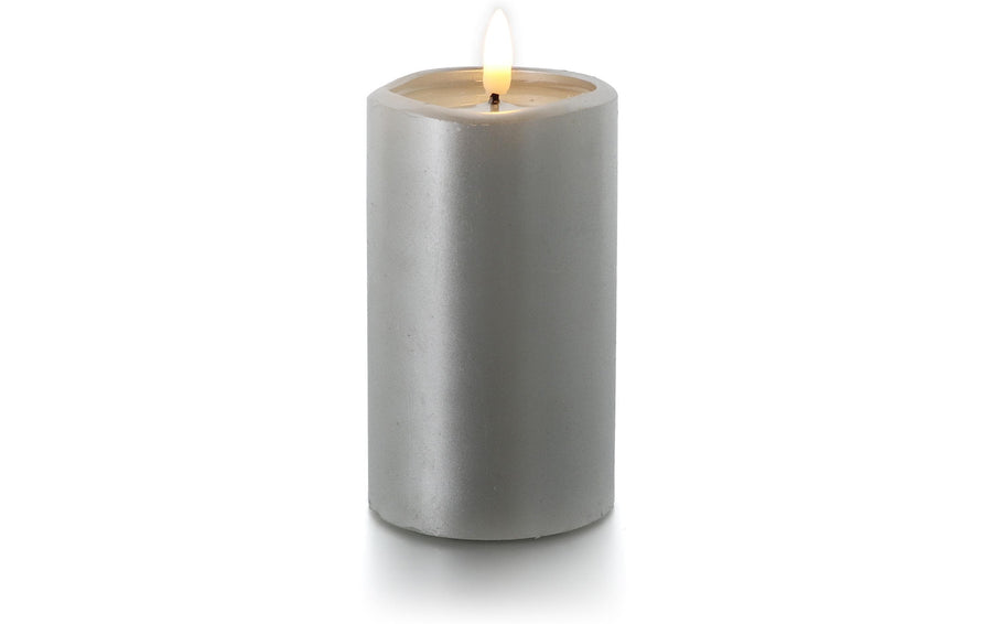 balthasar LED Kerze Novita mittel Silber