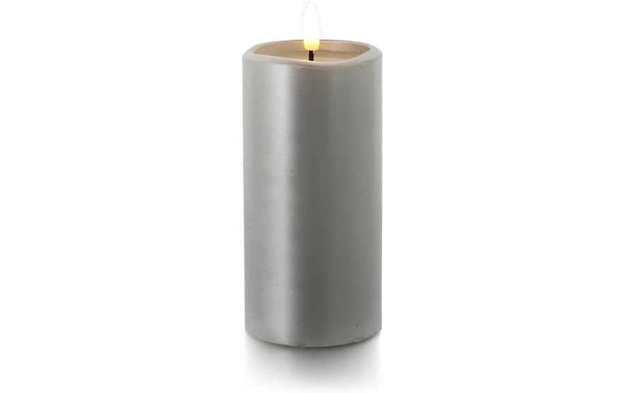 balthasar LED Kerze Novita gross Silber