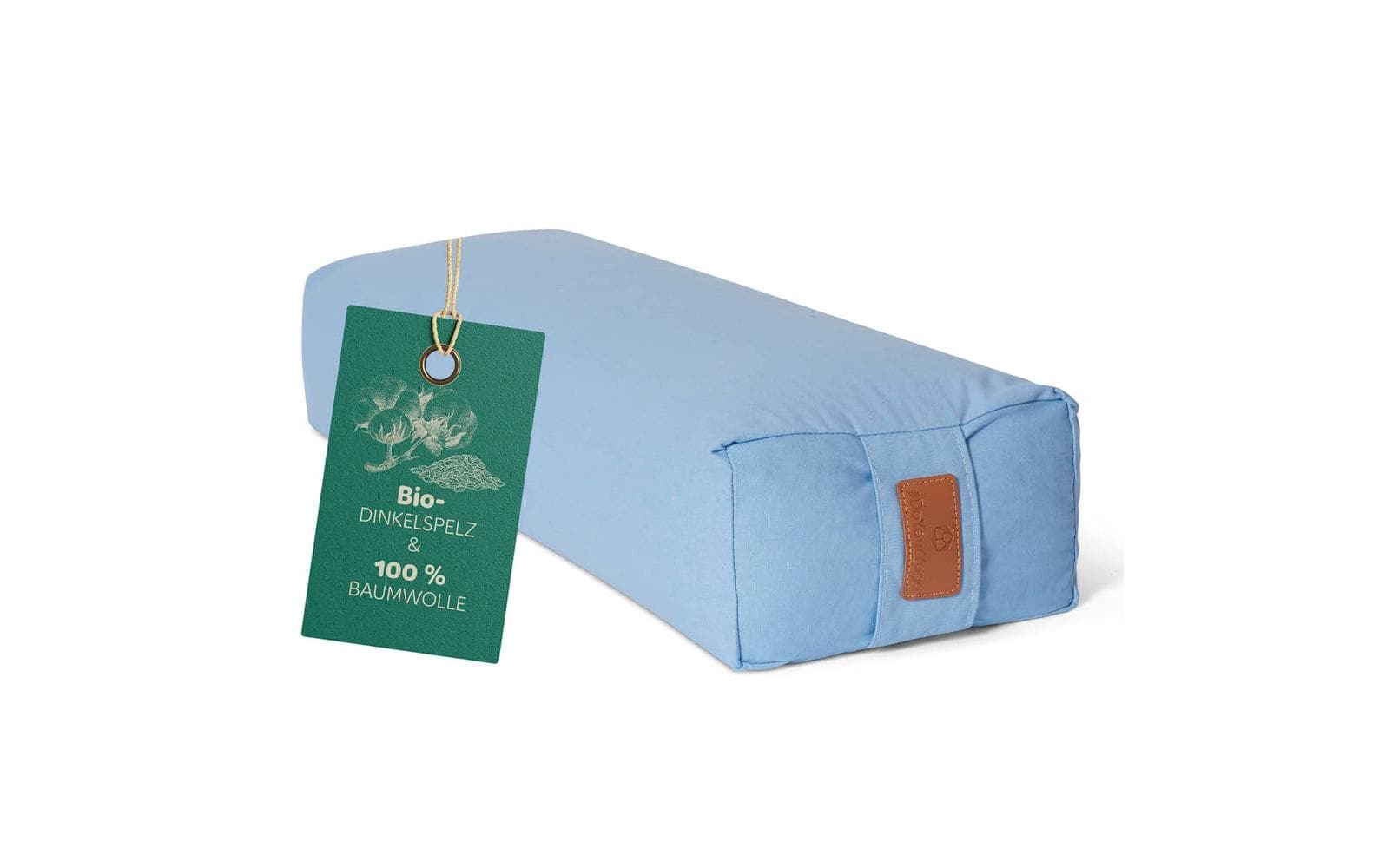 DoYourYoga Yogabolster Paravati Rechteck hellblau Dinkelspelz