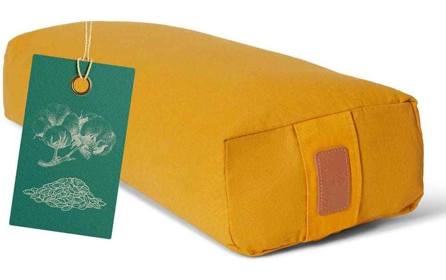 DoYourYoga Yoga-Bolster Paravati mit Bio-Dinkelspelz Gelb