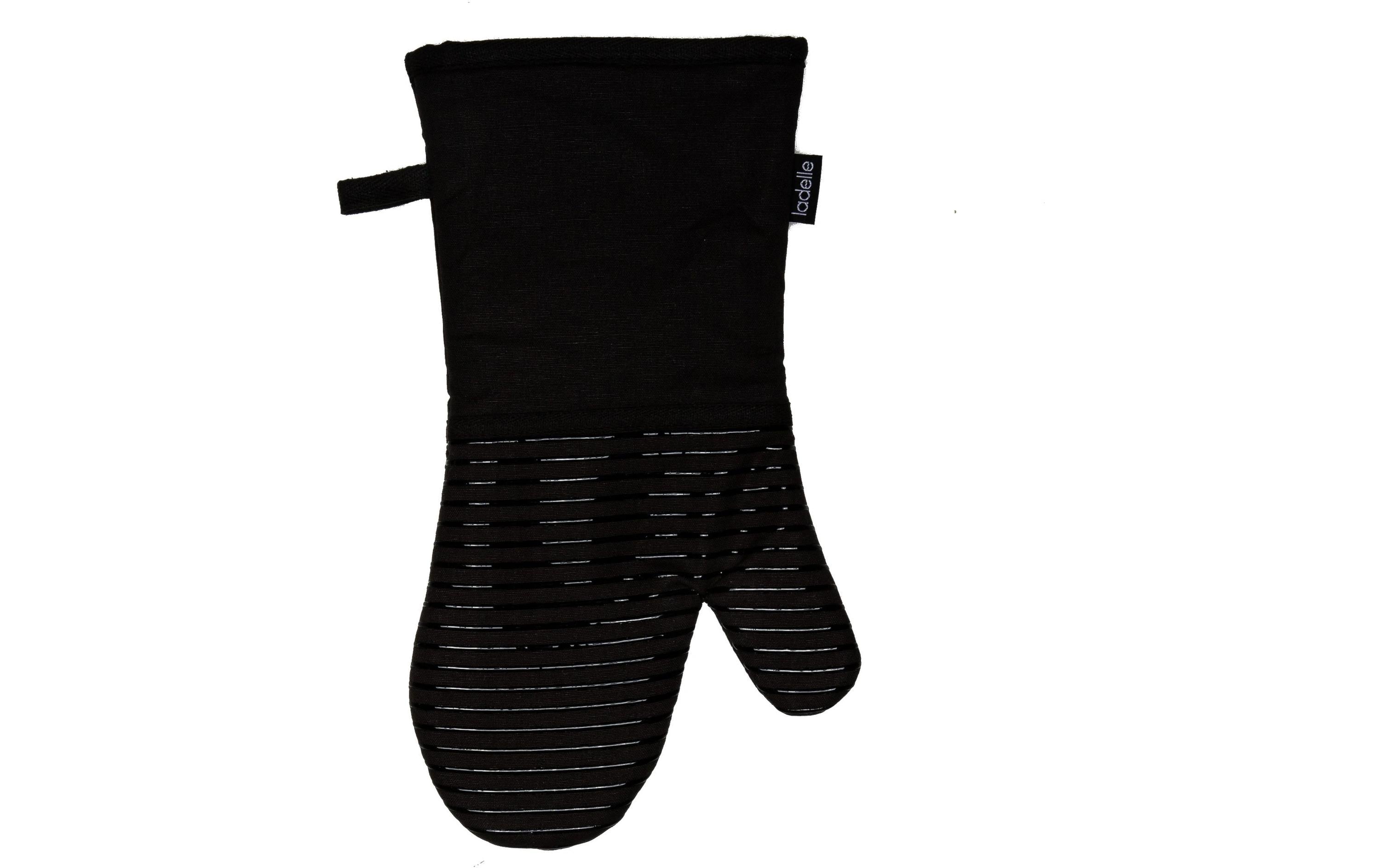 LADELLE Ofenhandschuh Lennox schwarz Materialmix 18x36 cm Grills & Feuerstellen Ladelle