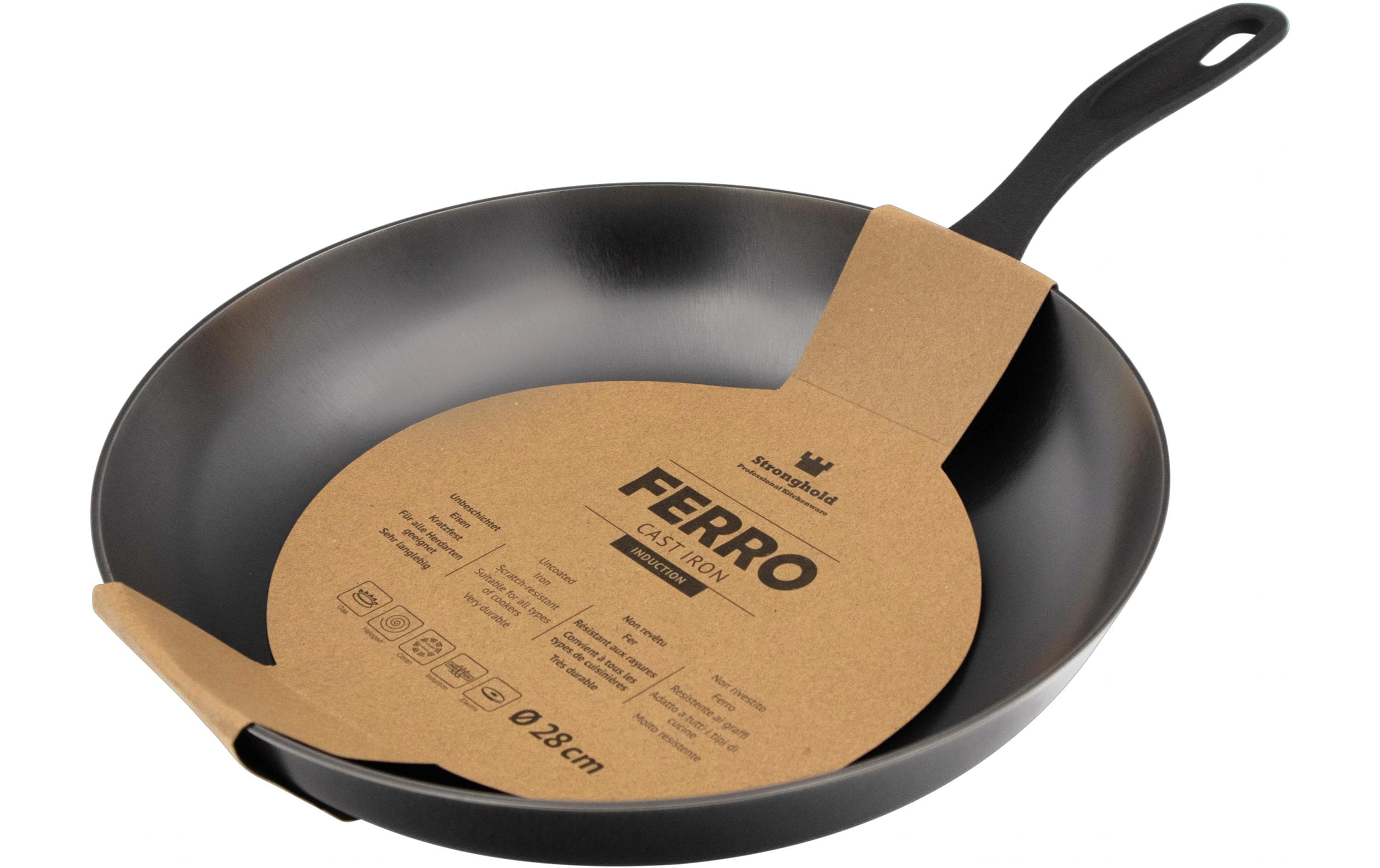 Stronghold Bratpfanne Gusseisenpfanne Ferro 28 cm