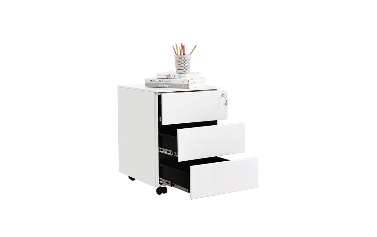 Songmics Rollcontainer weiss, Schloss