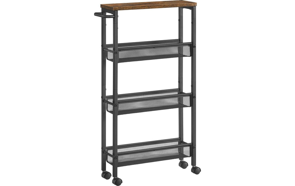Vasagle Nischenwagen Industrial,3 Ablagen 45.4x13x77 cm (LxBxH)