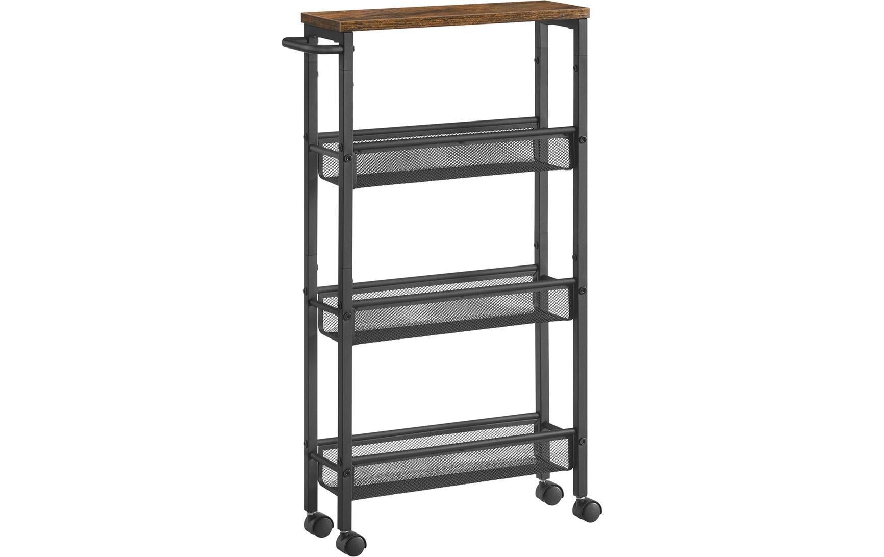 Vasagle Nischenwagen Industrial,3 Ablagen 45.4x13x77 cm (LxBxH)