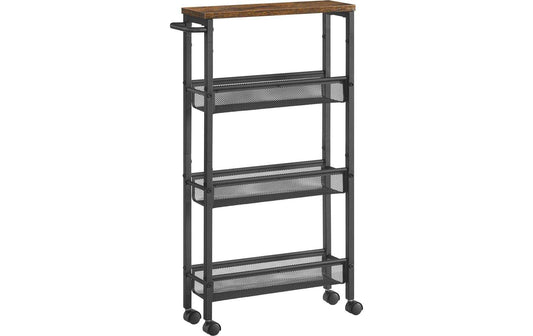 VASAGLE Küchenwagen 45.4 x 77 x 13 cm, Schwarz