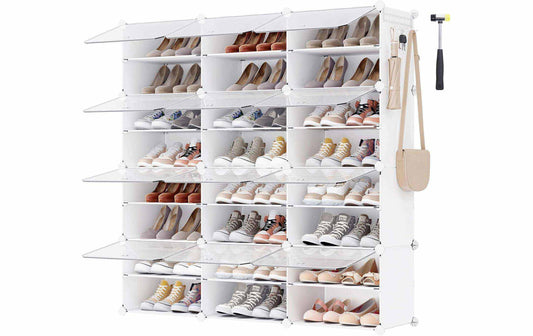 Songmics Schuhboxen bis 48 Schuhe, Weiss