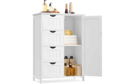 VASAGLE Badezimmerschrank 55 x 82 cm, Weiss