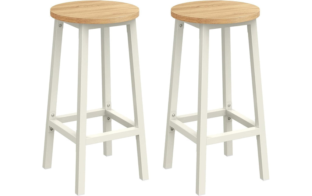 Vasagle Barhocker Weiss/Natur