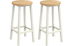 Vasagle Barhocker Weiss/Natur