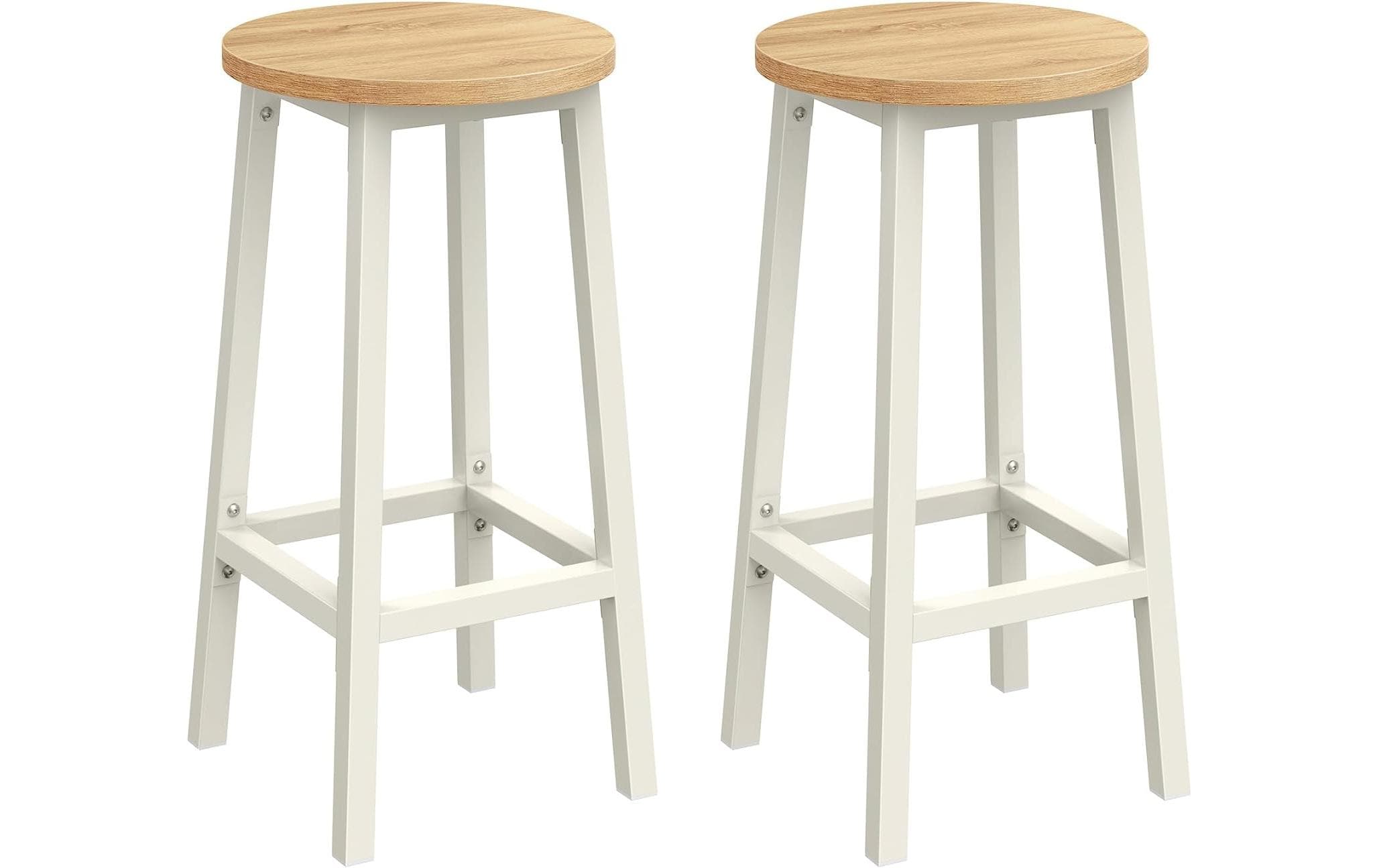 Vasagle Barhocker Weiss/Natur