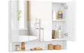 VASAGLE Spiegelschrank Weiss, 90 x 16.5 x 75 cm