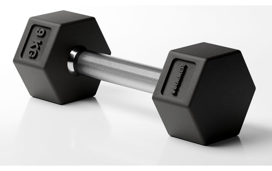 HAMMER Kurzhantel Hexagon PRO 1 x 9 kg