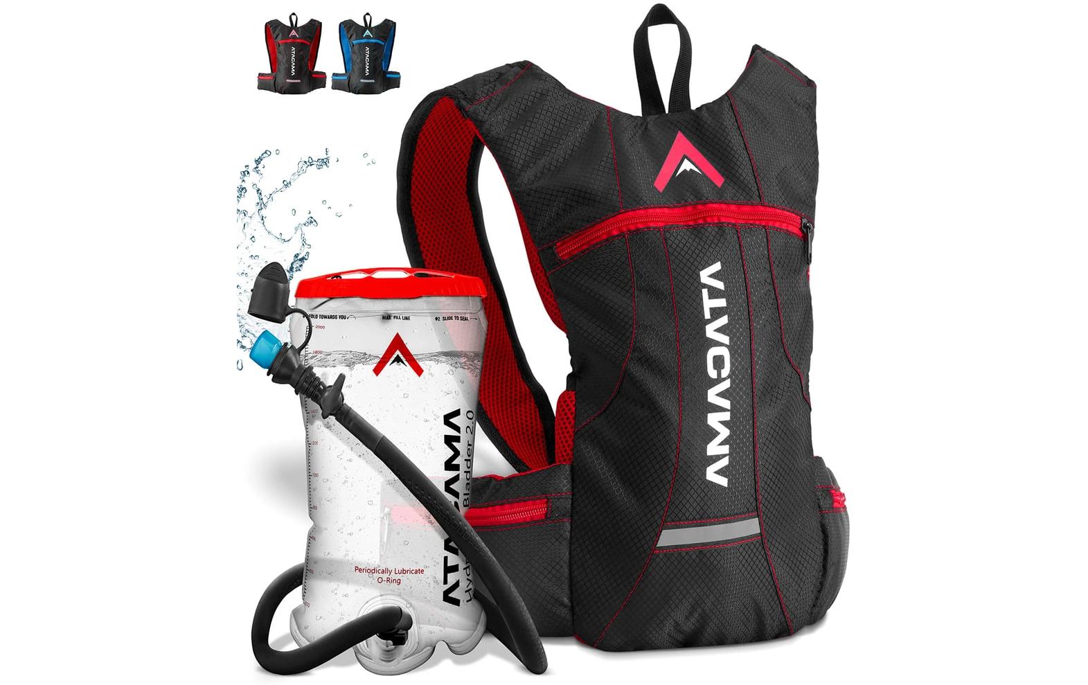 Atacama Rucksack mit Blase rot inkl. Trinkblase 2L