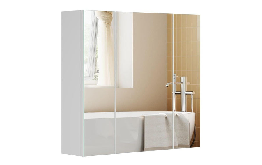 VASAGLE Spiegelschrank Weiss 15 x 90 x 60 cm