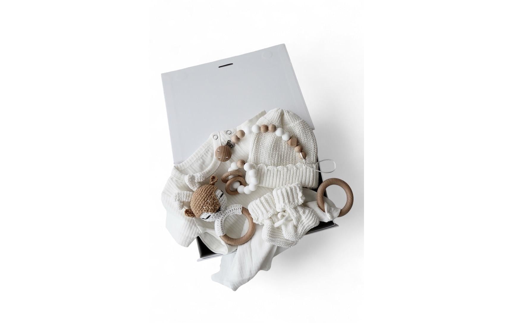 Oykami Baby Geschenkbox Weiss Palermo Elch