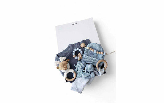 Oykami Baby Geschenkbox Blau Palermo Hirsch