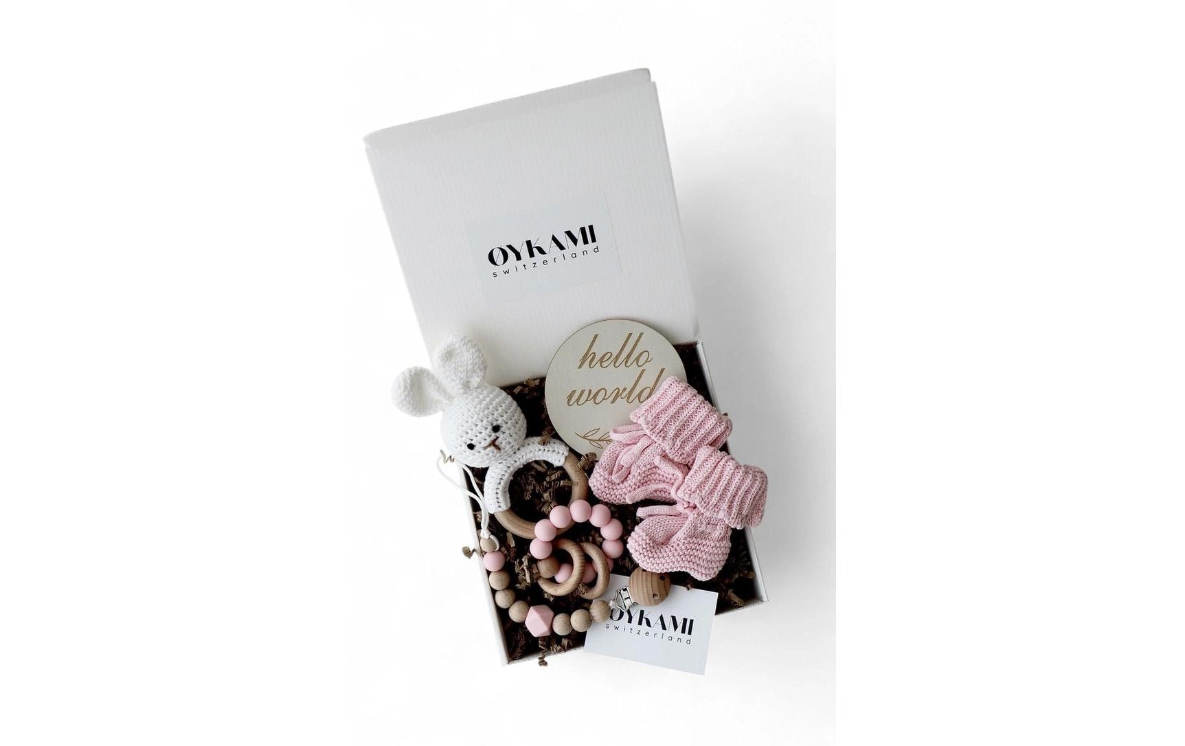 Oykami Baby Geschenkbox Rosa Phoenix Hase