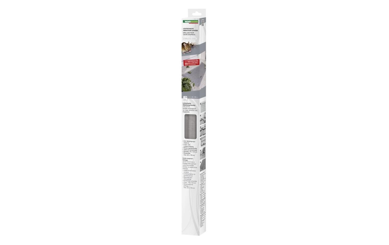 Edelstahl Lichtschachtabdeckung wetterfest 60 x 135 cm Garteneinrichtung Windhager
